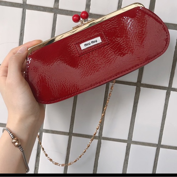 Miu Miu  Gift Red  Clutch - Picture 4 of 5